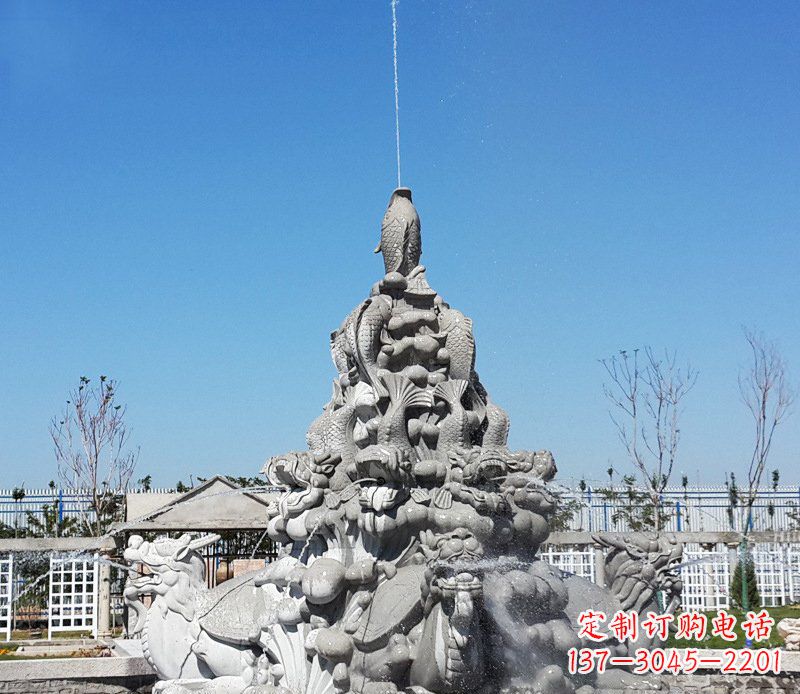 兰州广场龙龟喷泉石雕