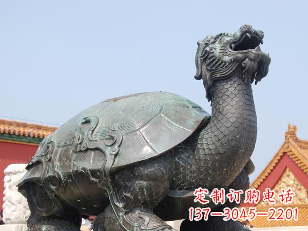兰州广场龙龟铜雕222