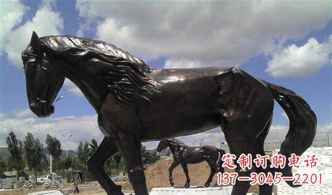 兰州广场马动物铜雕 (3)