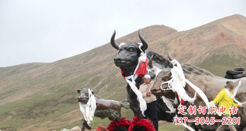 兰州完美纪念：牦牛景观铜雕
