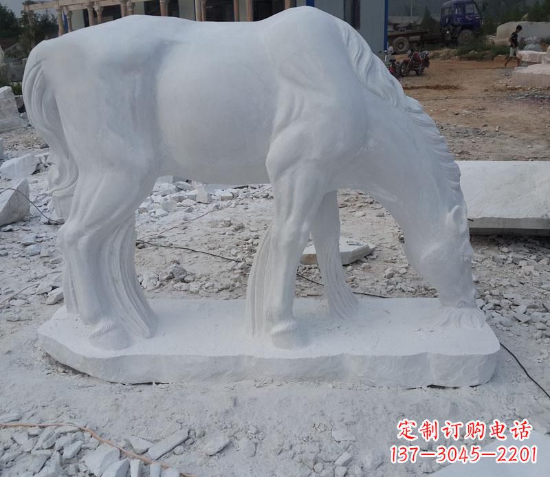 兰州汉白玉动物马雕塑是由中领雕塑定制的一款精…