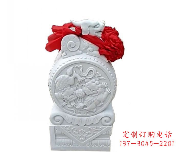兰州中领雕塑的精美玉石门墩雕塑是一个经过精心…