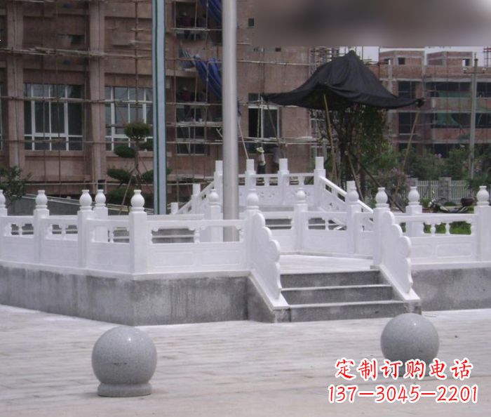 兰州汉白玉校园升旗台石雕