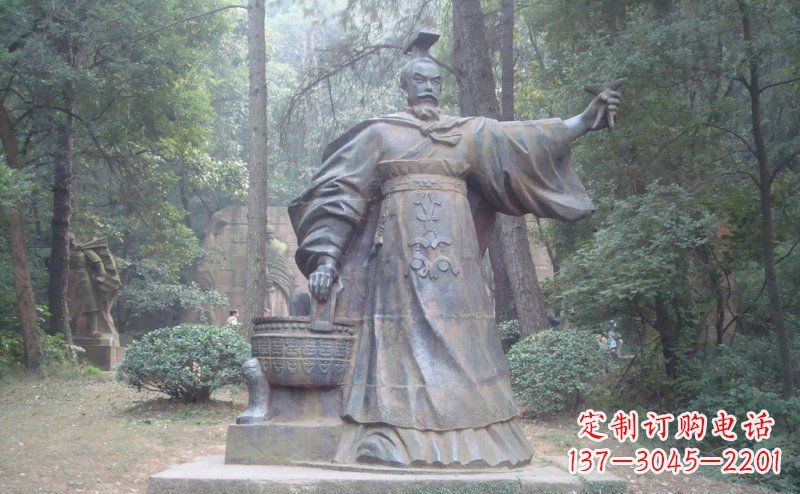 兰州汉武帝古代名人铜雕