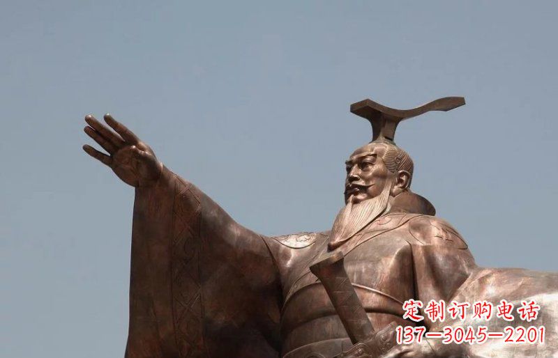 兰州汉武帝铜雕,象征古代权力的神圣艺术