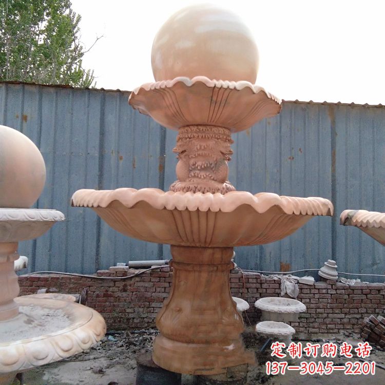 兰州专业定制红色风水球雕塑定制