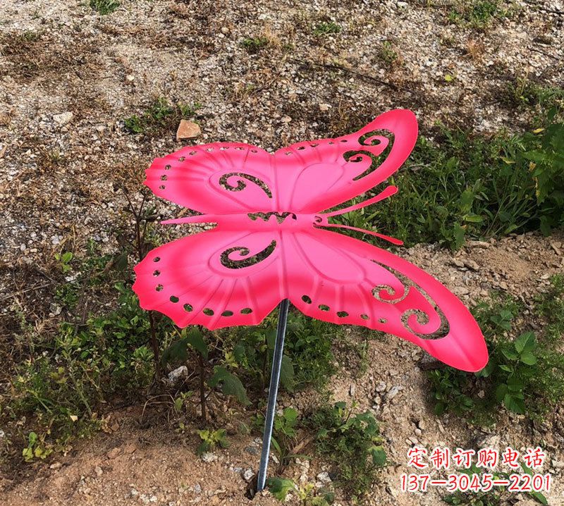 兰州红色铁艺不锈钢蝴蝶插件