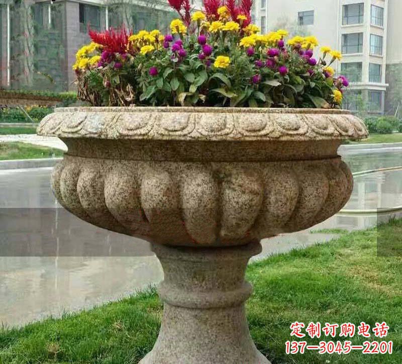兰州花岗岩小区花盆石雕