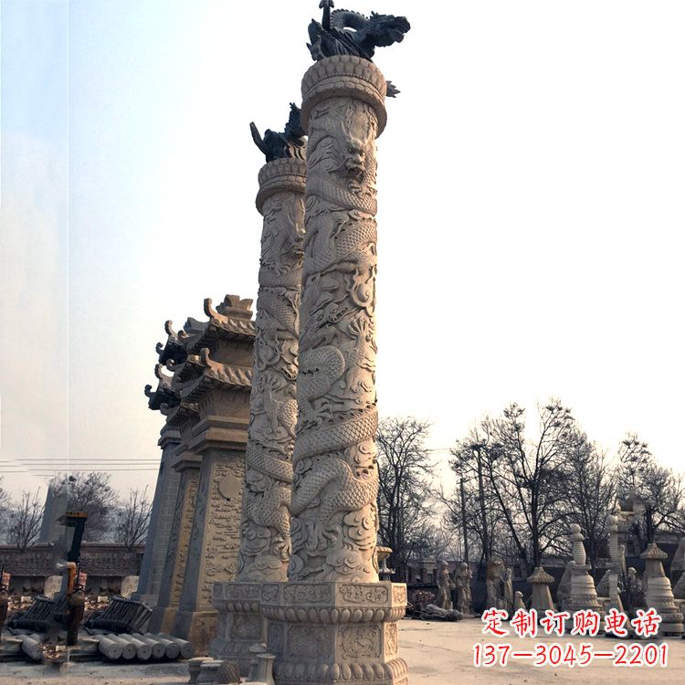 兰州精致精美的华表柱石雕