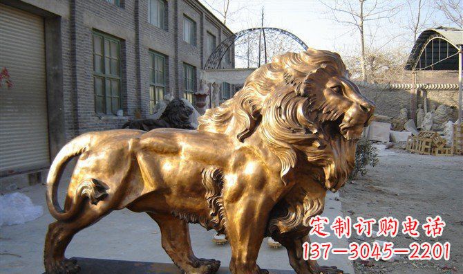 兰州黄铜精美西洋狮子铜雕