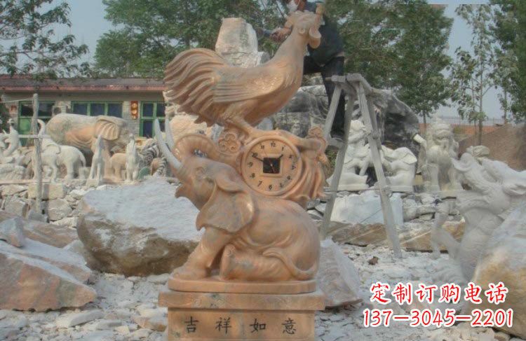 兰州吉祥如意公鸡石雕