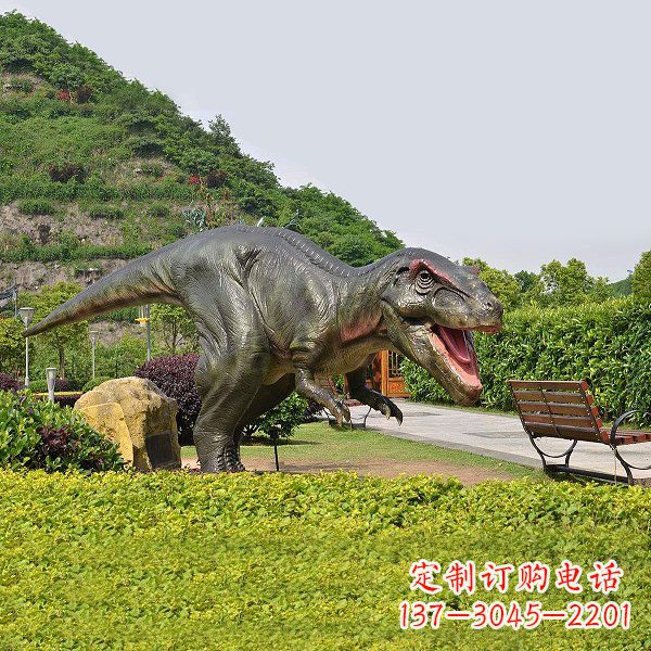 兰州精美玻璃钢制霸王龙雕塑