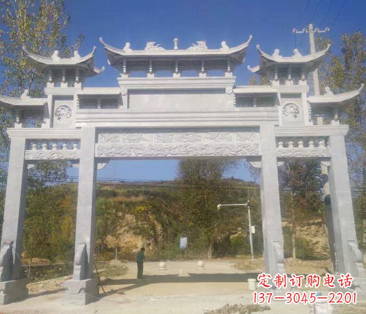 兰州中领雕塑:精雕制作仿古石牌坊石雕