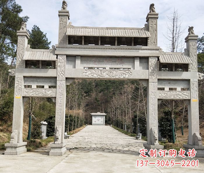 兰州中领雕塑定制牌坊石雕