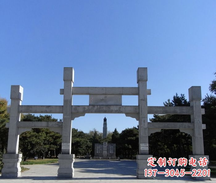 兰州中领雕塑石雕牌坊定制