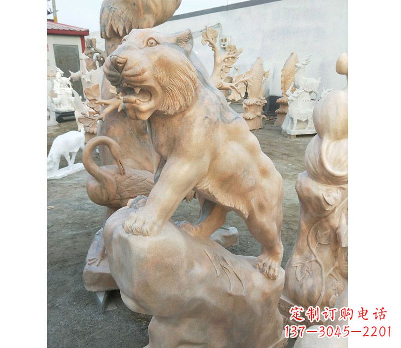 兰州老虎石雕公园十二生肖动物