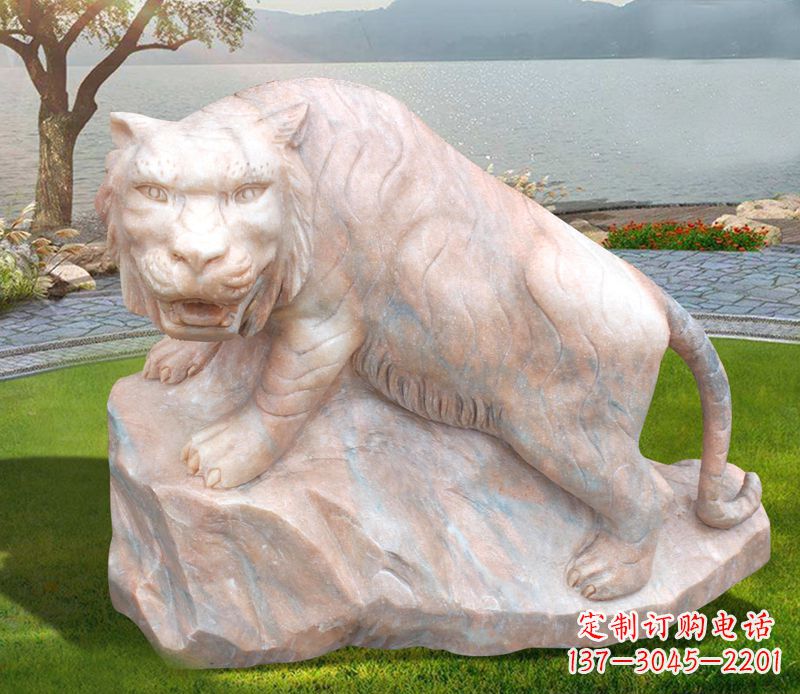 兰州老虎石雕公园动物摆件