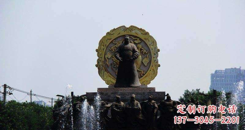 兰州李世民古代名人铜雕