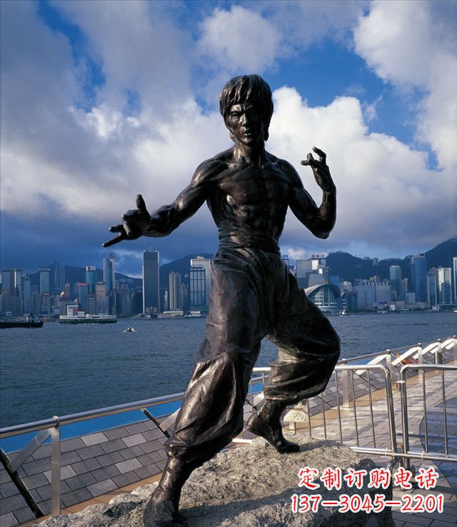 兰州李小龙近代名人铜雕