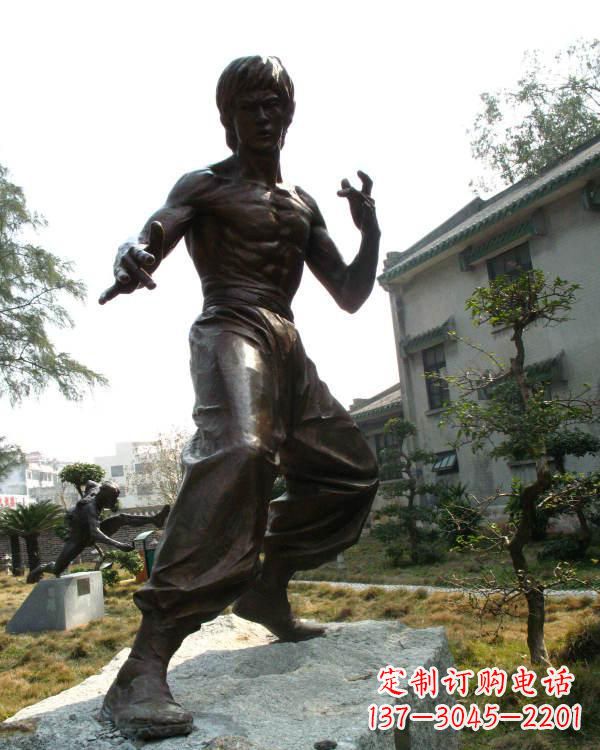 兰州李小龙铜雕