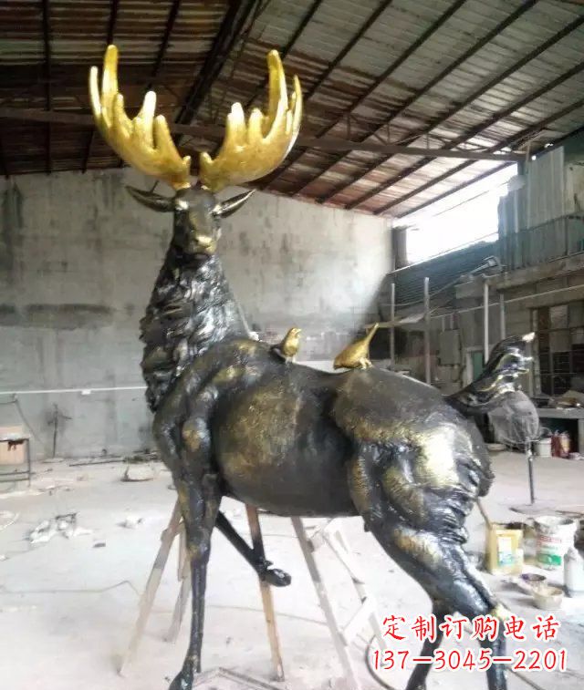 兰州羚羊动物铜雕