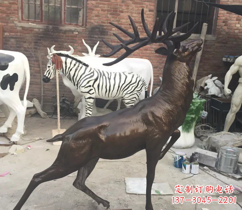 兰州羚羊公园动物铜雕，欣赏自然之美