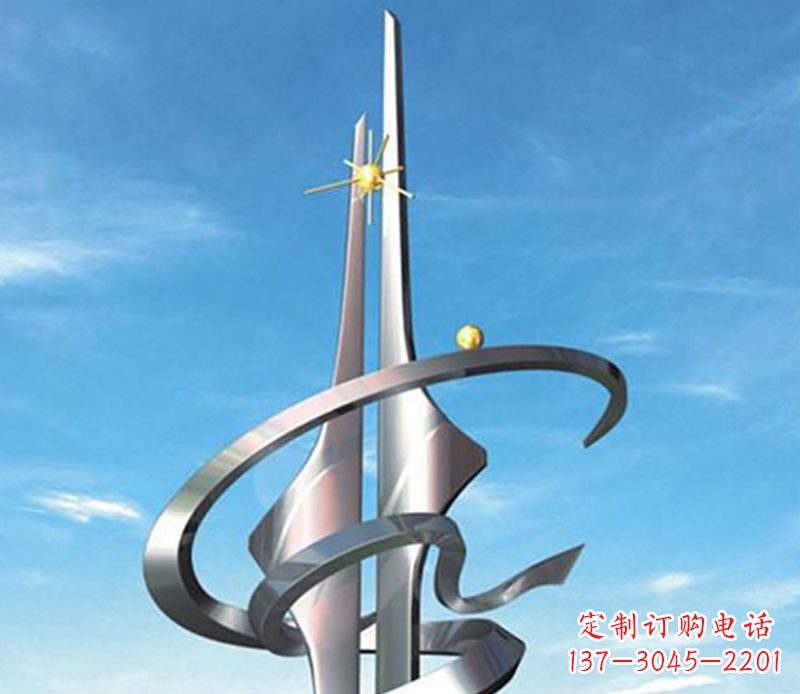 兰州螺旋飘带广场雕塑