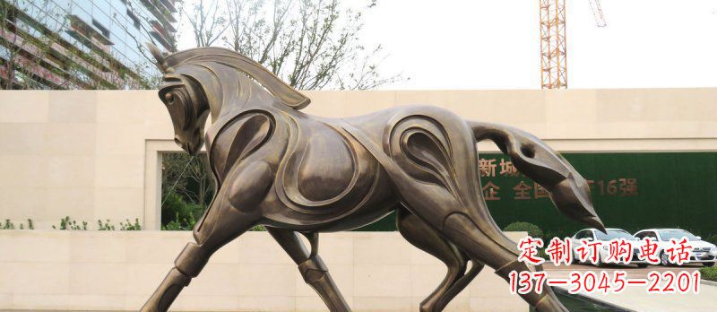 兰州艺术雕塑,马系动物铜雕