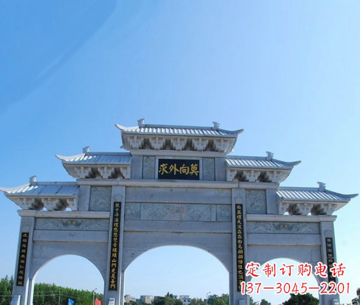 兰州手工精美石牌坊雕塑，让您的空间更加美观！