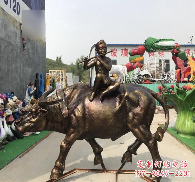 兰州中领雕塑的古典韵味牧童铜雕是一件绝美的雕…