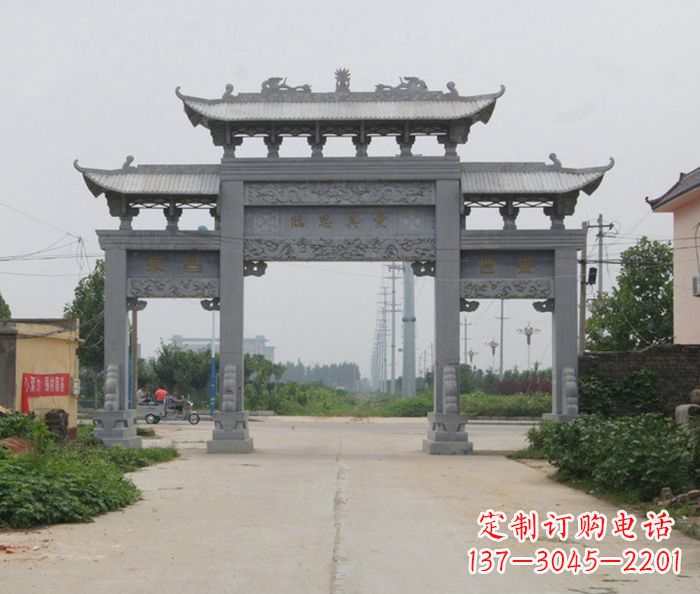 兰州艺术雕塑牌坊精美装饰农村的美丽