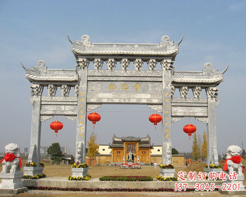 兰州特色石雕牌坊,用心雕就是一种艺术
