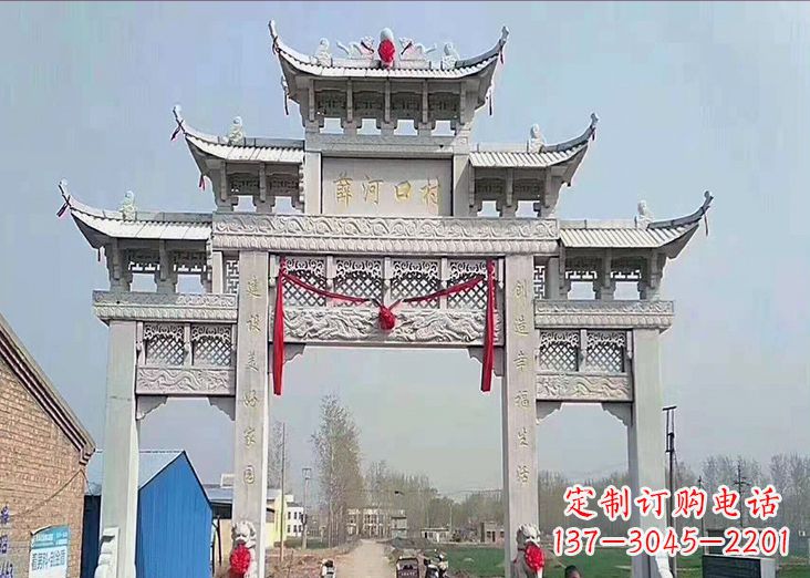兰州牌坊石雕龙