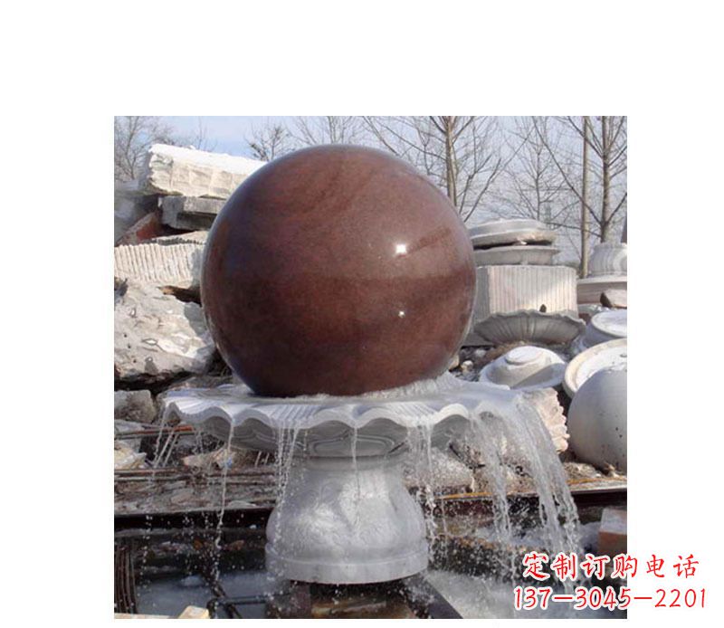 兰州喷泉小型风水球石雕