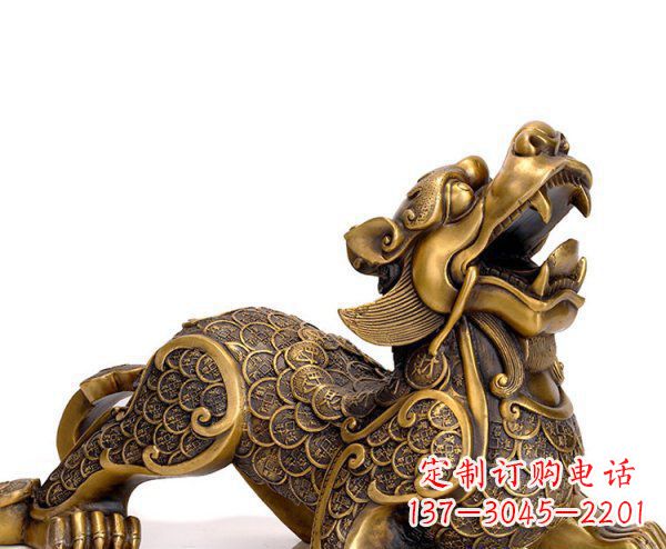 兰州貔貅神兽铜雕 (2)