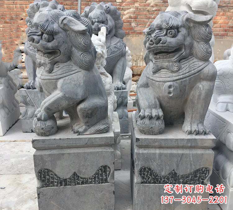 兰州青石仿古狮子雕塑
