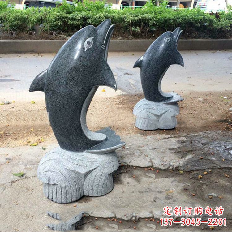 兰州青石海豚石雕