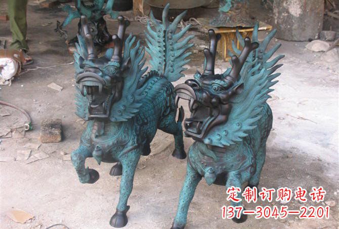 兰州青铜麒麟雕塑