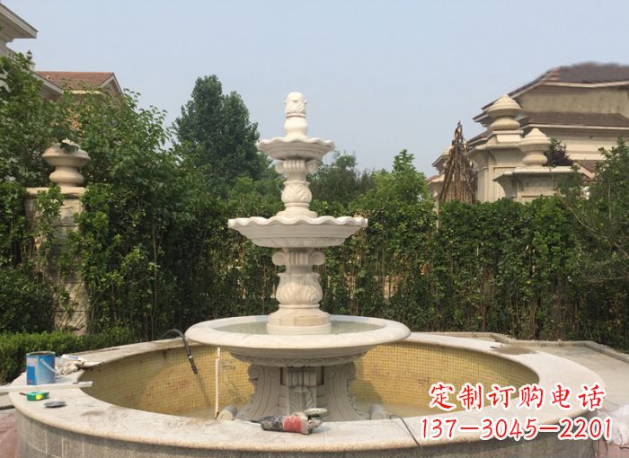 兰州三层喷泉公园石雕--唤醒公园原始的气息