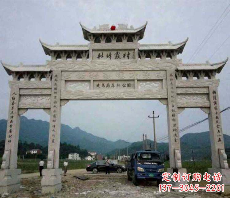 兰州三门牌坊石雕:细节讲究处处把精雕细琢