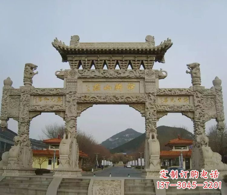 兰州铭刻美好时光，中领雕塑牌坊石雕