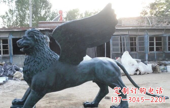 兰州圣马可飞狮铜雕
