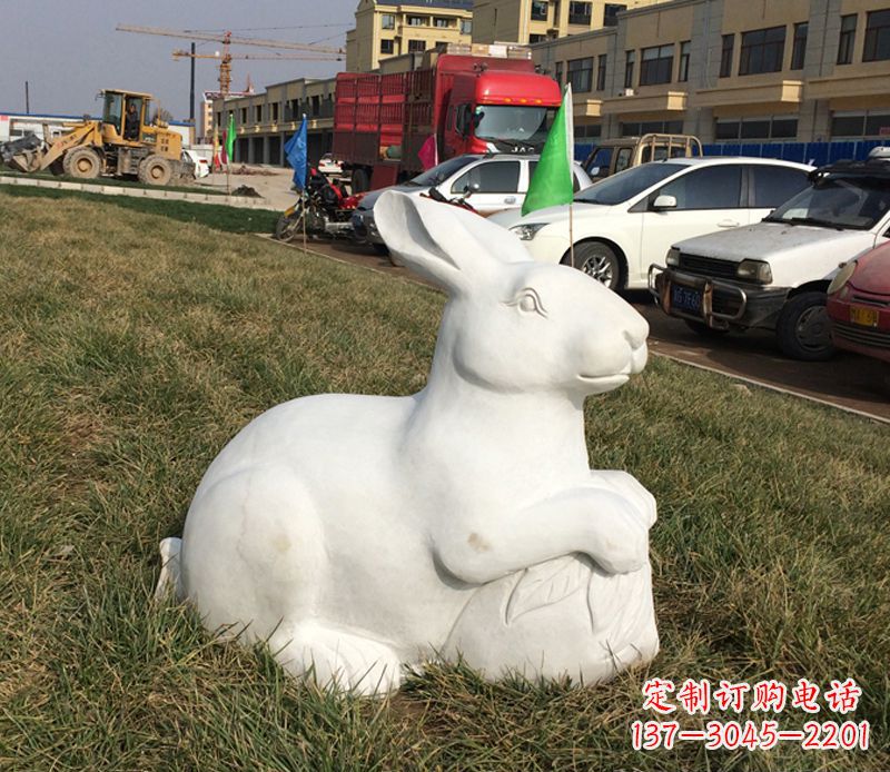 兰州十二生肖兔子石雕