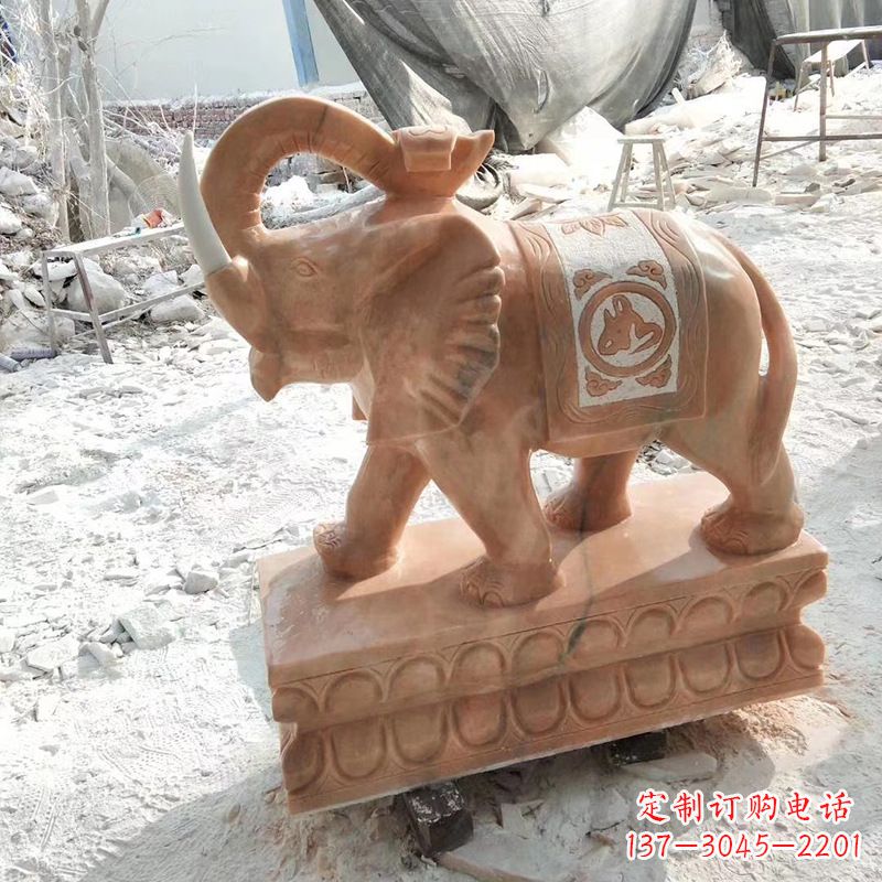 兰州石雕大象招财大象吉祥大象寺庙大象