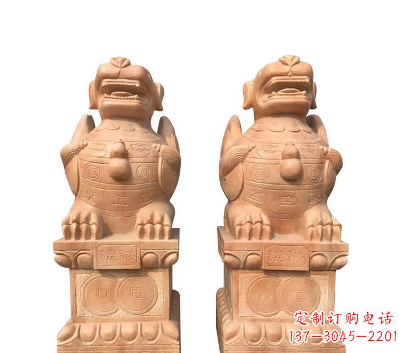 兰州石雕古代神兽貔貅雕塑 