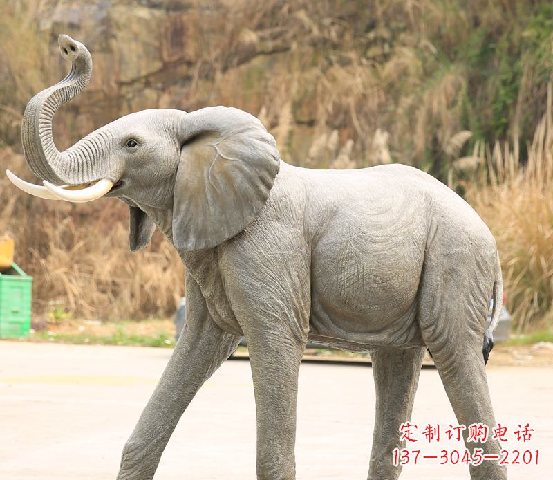 兰州石雕广场动物大象雕塑