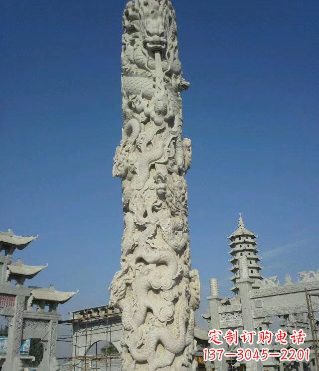兰州石雕华表龙柱雕塑