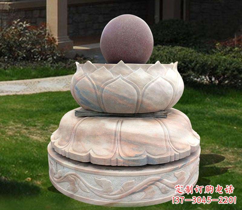 兰州石雕小区风水球雕塑