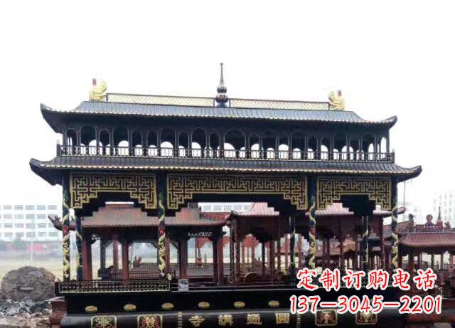兰州双层方形铜香炉