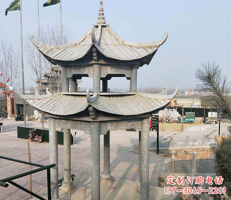 兰州双层户外凉亭石雕